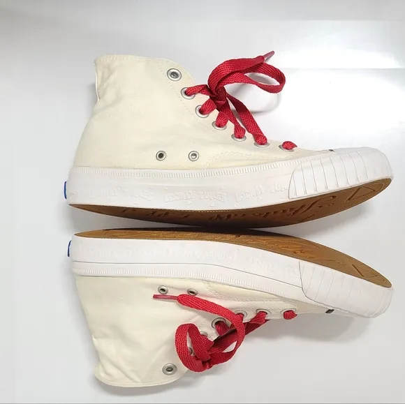 Keds Vintage 1993 Looney Tunes Tweety Bird &amp; Sylvester Hi-Top Canvas Sneakers 7