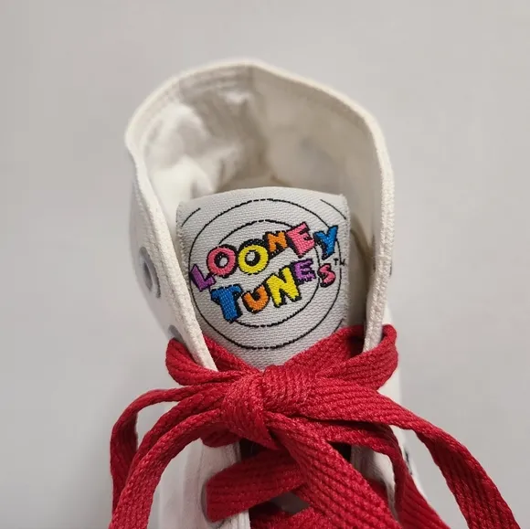 Keds Vintage 1993 Looney Tunes Tweety Bird &amp; Sylvester Hi-Top Canvas Sneakers 7