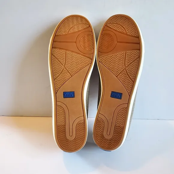 Keds Women's Center II Tan Sneakers Casual Canvas Low-Top Size 11