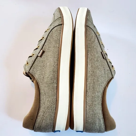 Keds Women's Center II Tan Sneakers Casual Canvas Low-Top Size 11