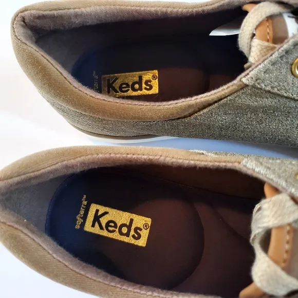 Keds Women's Center II Tan Sneakers Casual Canvas Low-Top Size 11