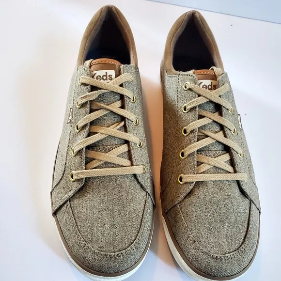 Keds Women's Center II Tan Sneakers Casual Canvas Low-Top Size 11