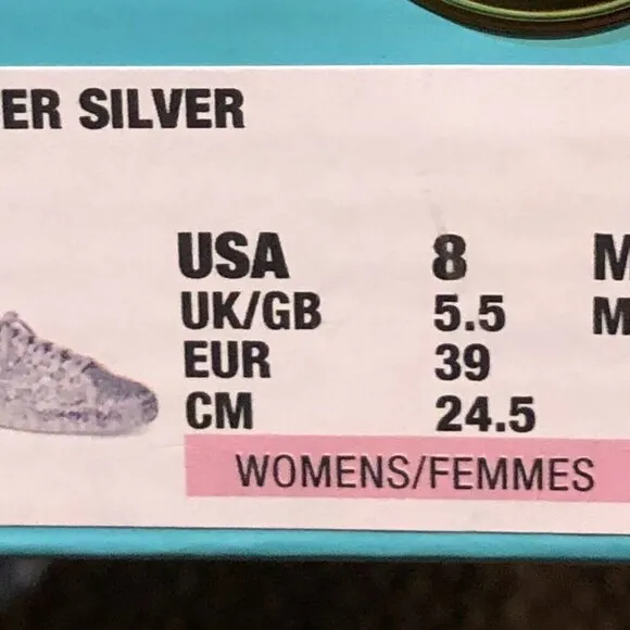 Keds X Kate Spade New York All-over Glitter Silver Sneakers Size 8