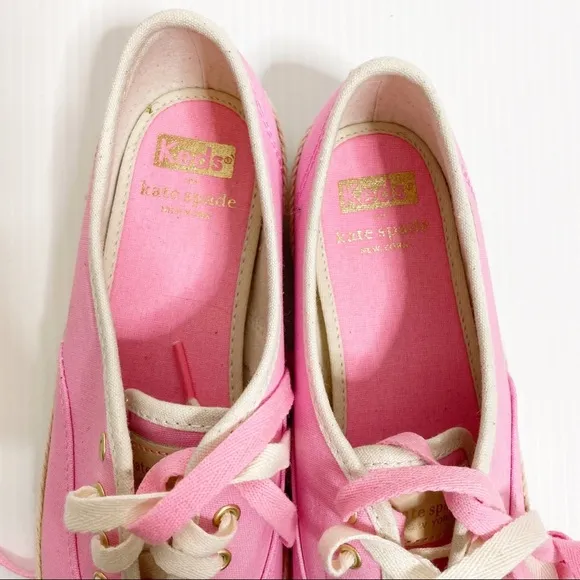 Keds X Kate Spade- Pink Neon Canvas Sneakers