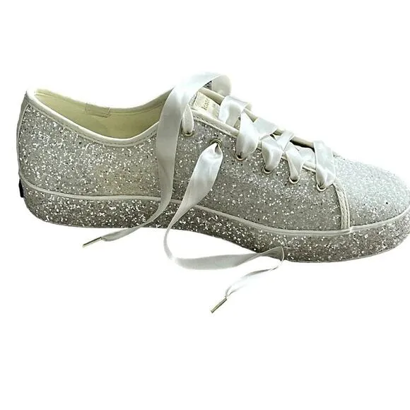 KEDS X KATE SPADE TRIPLE KICK  ALL OVER GLITTER SNEAKERS