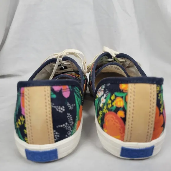 Keds x Paper Rifle Co Women's Navy Blue Floral Print Sneakers Size 7