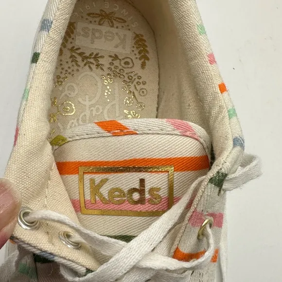 Keds x Rifle Paper Co. Anchor Happy Stripe Sneakers Size 7