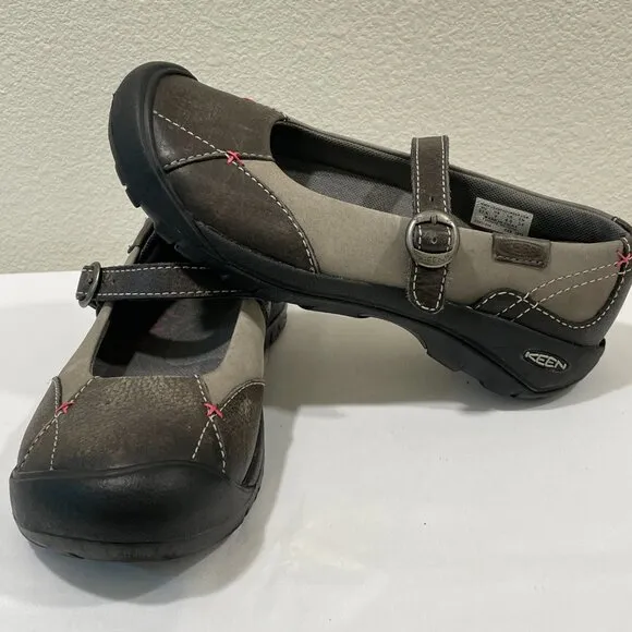 KEEN &quot;Presidio&quot; Mary Jane Waterproof Shoes, Brown/Tan - 7
