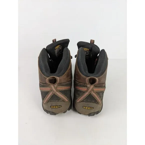 Keen ASTM F2413-11 Mens Size 14 Waterproof Leather Hiking Steel Toed Boots Brown