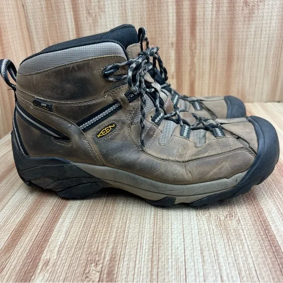 Keen Boots Mens 13 Brown Targhee II Waterproof Hiking Ankle Shoes 1008418