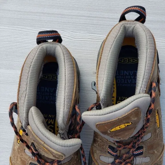 Keen Detroit XT Brown Soft Toe Leather Hiker Work Utility Boots US 8 EU 40.5