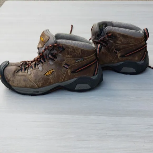 Keen Detroit XT Brown Soft Toe Leather Hiker Work Utility Boots US 8 EU 40.5