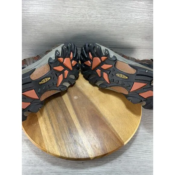 KEEN Flint Mid Steel Toe Utility Boots Shiitake/Rust Men’s 10D