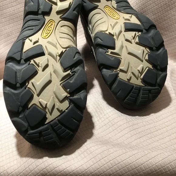 Keen gray blue Hiking leather upper shoes, 7.5