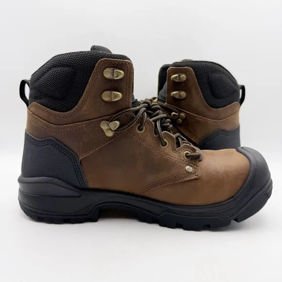 KEEN Mens Independence 6&quot; Work Boots US 9D Dark Brown Black WP Carbon-Fiber NIB