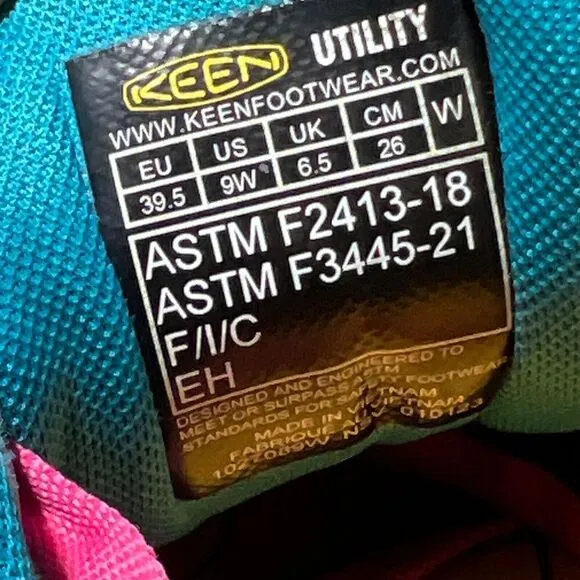 KEEN Shoes Utility Women's 9 Wide Blue Pink Vista Energy CT Waterproof