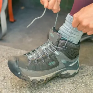Keen Targhee III Waterproof Mid Hiking Boots Brown Gray Teal women’s size 6