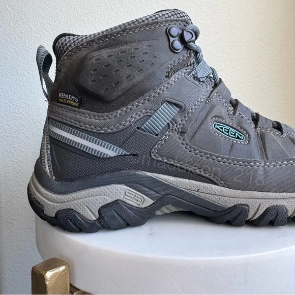 Keen Targhee III Waterproof Mid Hiking Boots Brown Gray Teal women’s size 6