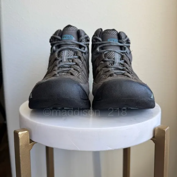 Keen Targhee III Waterproof Mid Hiking Boots Brown Gray Teal women’s size 6