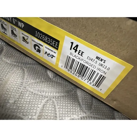 KEEN Utility Footwear 6&quot; Pittsburgh Energy WP Steel Toe Boots 14EE 14 Wide