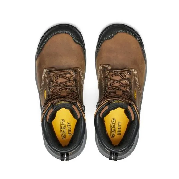KEEN Utility Women's Evanston 6' WP Bison/Black Leather Work Boots Size 10m