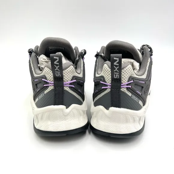 Keen Womens NXIS EVO Waterproof Gray Purple Hiking Shoes Size 6 NEW