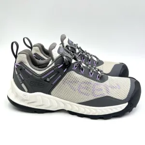 Keen Womens NXIS EVO Waterproof Gray Purple Hiking Shoes Size 6 NEW
