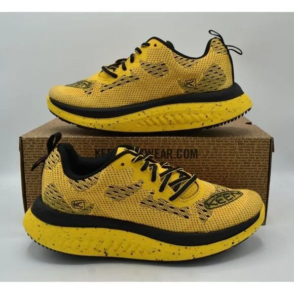 Keen Womens Size 10 WK400 Yellow Black Walking Shoes Sneakers
