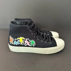 Keith Haring x H&amp;M Canvas High Tops Navy Blue Sneakers Size 7.5 (EU40)
