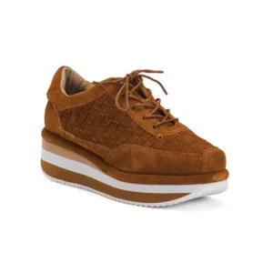 KELSI DAGGER Caramel Suede Hollis Sneakers