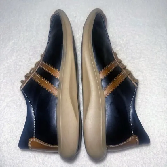 Kenneth Cole Reaction 2Tone Black/Brown Leather Lace Up Casual Men Shoes Size 12