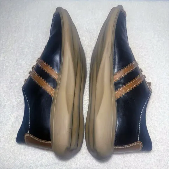Kenneth Cole Reaction 2Tone Black/Brown Leather Lace Up Casual Men Shoes Size 12