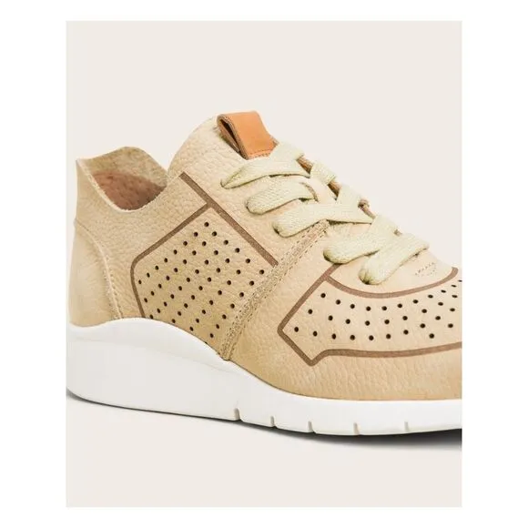 KENNETH COLE Womens Beige Raina Almond Toe Leather Athletic Running Shoes 8.5 M