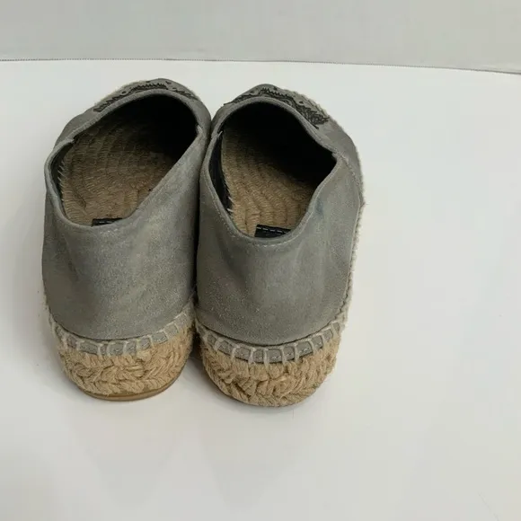 KENZO Paris Kids Girls Sz 4 EU 35 Gray Suede Tiger Espadrilles Flats