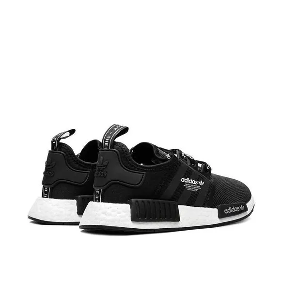 KID'S Adidas NMD_R1 J ‘Logos’ Black White Sneakers EG9362