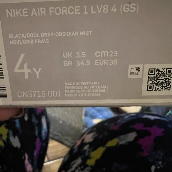 Kids Black and Teal Sneakers