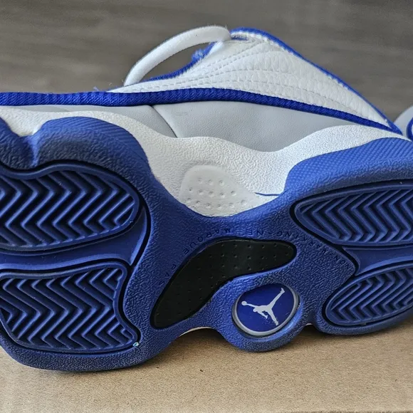 Kids Blue and White Basketball Shoes