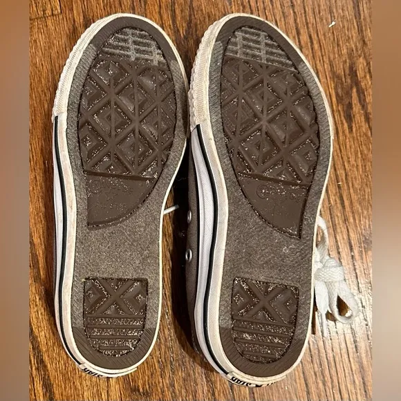 Kids Youth Converse All Star Low Gray Canvas Sneakers