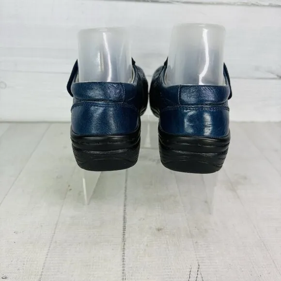 Klogs Footwear BRISBANE Blue Leather Arch Support Mary Jane Comfort Shoes Sz 6 M