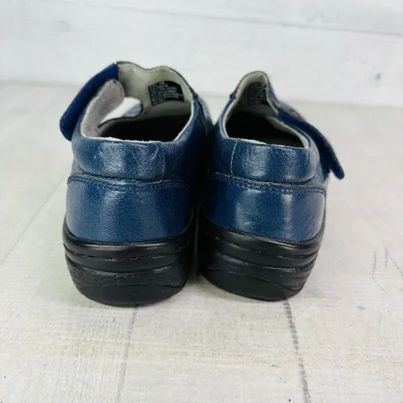 Klogs Footwear BRISBANE Blue Leather Arch Support Mary Jane Comfort Shoes Sz 6 M