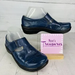 Klogs Footwear BRISBANE Blue Leather Arch Support Mary Jane Comfort Shoes Sz 6 M