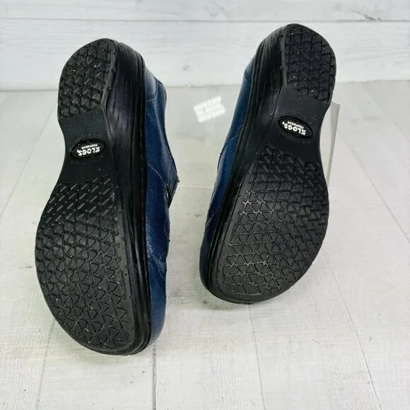 Klogs Footwear BRISBANE Blue Leather Arch Support Mary Jane Comfort Shoes Sz 6 M