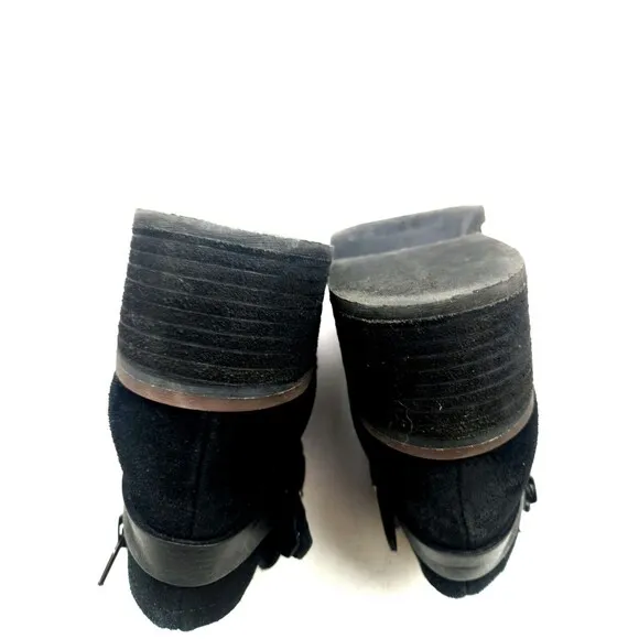Korks Ease Sonya Womens Size 7 M Shoes Black Leather Casual Zip Ankle Bootie