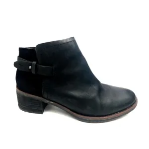 Korks Ease Sonya Womens Size 7 M Shoes Black Leather Casual Zip Ankle Bootie