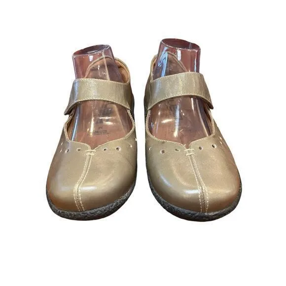 KUBO Energy Efficient Transportation Grey Leather Mary‎ Jane Style Shoes 38 or 8