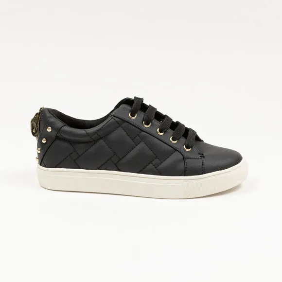 Kurt Geiger London Women's Ludo Quilted Low Top Sneakers Black Size 5 240282