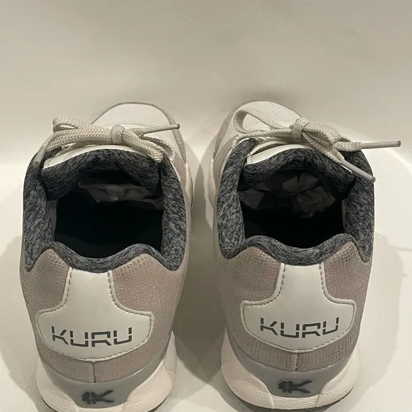 KURU Quantum Walking Lace-Up Shoes (201318), Women’s Size 7, Gray / White