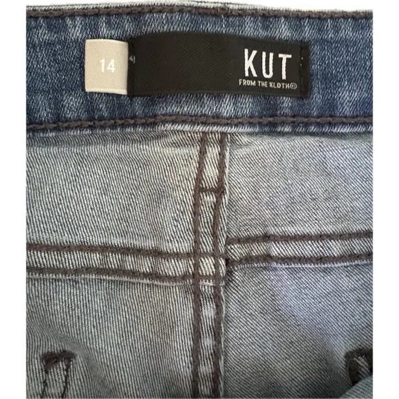 KUT from the Kloth Reese Distressed High Rise Ankle Jeans Size 14