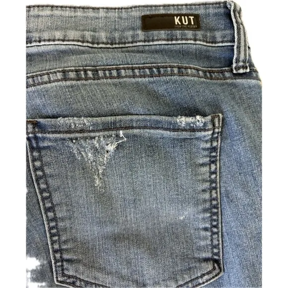 KUT from the Kloth Reese Distressed High Rise Ankle Jeans Size 14
