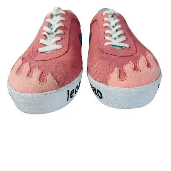 LAKAI X LEON KARSSEN SHEFFIELD LEON PINK FLAME CAT SNEAKERS SIZE 12